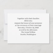 Eucalyptus Wreath Wedding Invitation Stationery ノートカード (裏面)