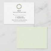 Eucalyptus Wreath Wedding RSVP  ノートカード (正面/裏面)