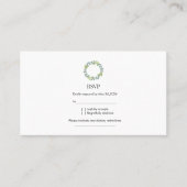 Eucalyptus Wreath Wedding RSVP  名刺 (正面)