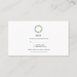 Eucalyptus Wreath Wedding RSVP  名刺