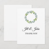 Eucalyptus Wreath Wedding Thank You Card (正面/裏面)