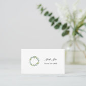 Eucalyptus Wreath Wedding Thank You Card 名刺 (スタンド正面)
