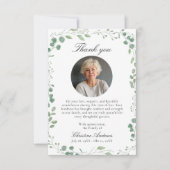 Eucalytus After Funeral Memorial Sympathy  サンキューカード (正面)