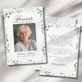 Eucalytus After Funeral Memorial Sympathy  サンキューカード