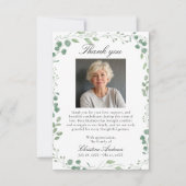 Eucalytus After Funeral Memorial Sympathy  サンキューカード (正面)