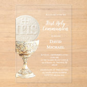 Eucharist design First Holy Communion アクリル招待状 (正面)