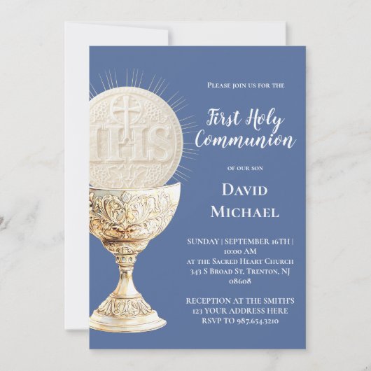 Eucharist design First Holy Communion 招待状 (正面)