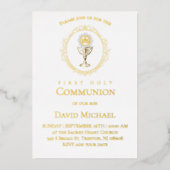 Eucharist First Holy Communion 箔招待状 (正面)