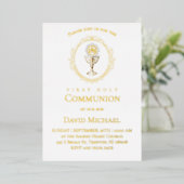 Eucharist First Holy Communion 箔招待状 (立ち正面)