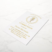 Eucharist First Holy Communion 箔招待状 (回転した状態)