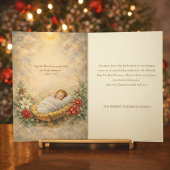Eucharistic Christmas Nativity with Angels シーズンカード