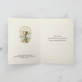Eucharistic Easter Lilies Catholic Priest シーズンカード (内部)