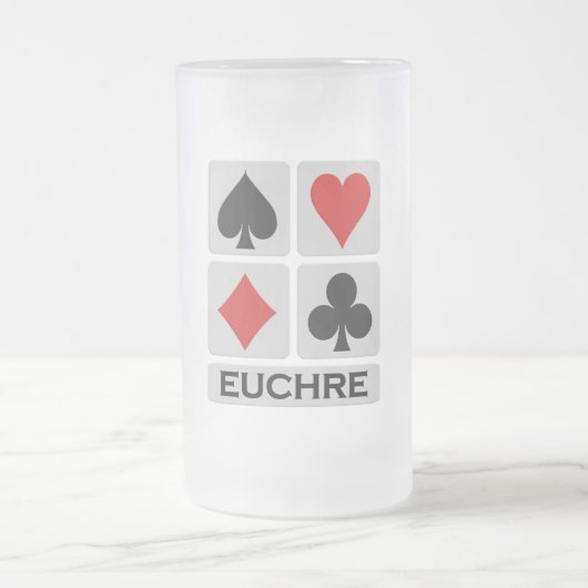 Euchreのマグ-スタイル及び色を選んで下さい フロストグラスビールジョッキ (中央)
