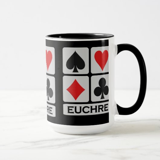Euchreプレーヤーのマグ-スタイル及び色を選んで下さい マグカップ (右)