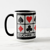 Euchreプレーヤーのマグ-スタイル及び色を選んで下さい マグカップ (左)