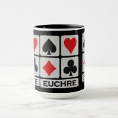 Euchreプレーヤーのマグ-スタイル及び色を選んで下さい マグカップ (中央)