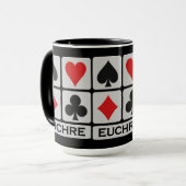 Euchreプレーヤーのマグ-スタイル及び色を選んで下さい マグカップ (正面左)