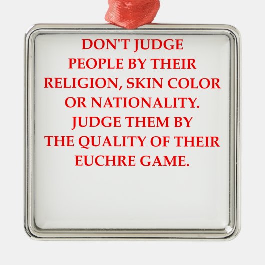 EUCHRE メタルオーナメント (正面)