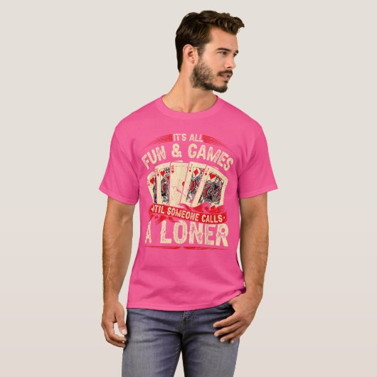 Euchre Card Game Loner friends Tシャツ (正面フル)