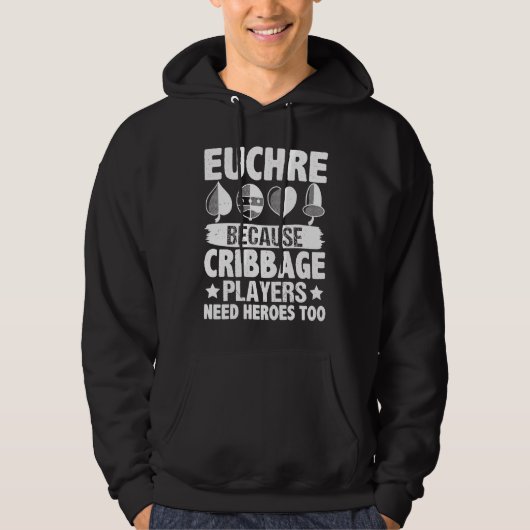Euchre Euchre  Because Cribbage Players Need Heroe パーカ (正面)