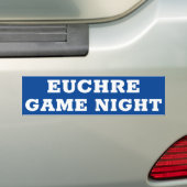 EUCHRE GAME NIGHT許可されたサイン/シール バンパーステッカー (車上)