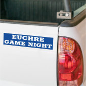EUCHRE GAME NIGHT許可されたサイン/シール バンパーステッカー (トラック上)