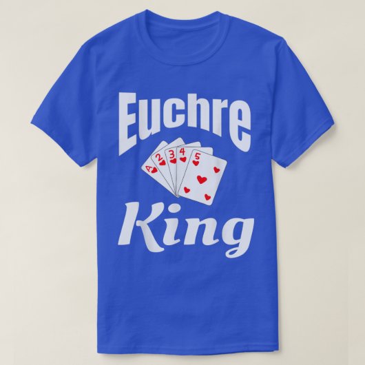 Euchre King Card Game Player Game Night Winner Fun Tシャツ (デザイン正面)