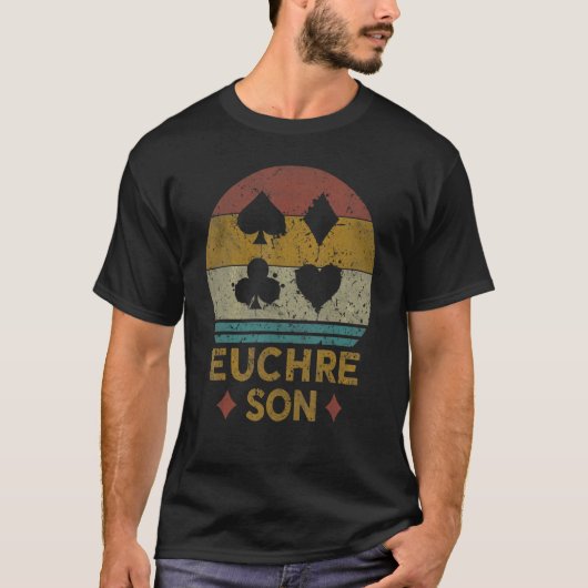 Euchre Son Vintage Euchere Card Game Tシャツ (正面)