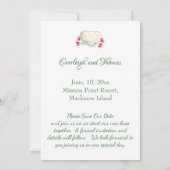 Euclalyutusエレガント Geometric Photo日付を保存 招待状 (裏面)