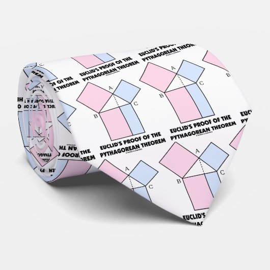 Euclidのピタゴラスの定理の証拠 ネクタイ (ロール)