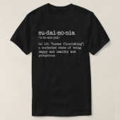 Eudaimonia定義ギフトティー旅行者、男性 Tシャツ (デザイン正面)