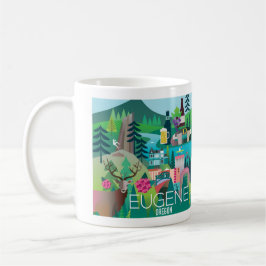 Eugene、オレゴン11ozまたは15oz Mug コーヒーマグカップ
