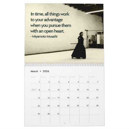 Eugene Aikikai 2026 Calendar カレンダー (3月 2026)