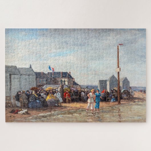Eugene Boudin - Trouvilleでの入浴時間 ジグソーパズル (横)