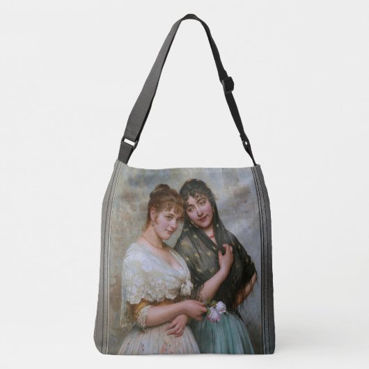 Eugene de Blaasによる2人のベネチアンウィメンズ クロスボディバッグ (裏面)