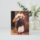 Eugene de Blaas – ヴェネツィアの花の販売者 ポストカード (スタンド正面)