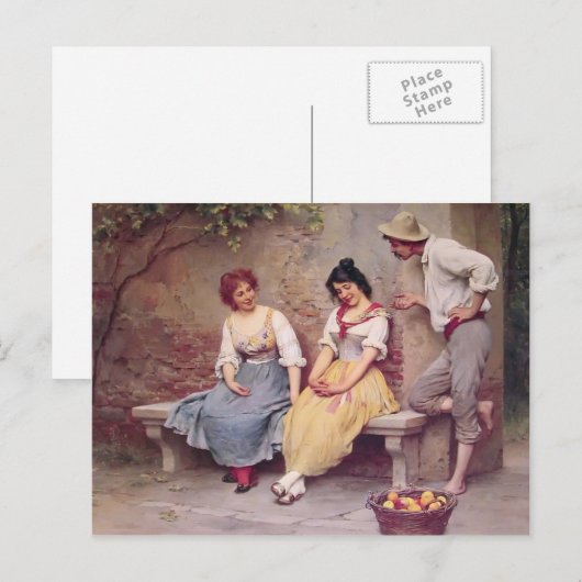 Eugene de Blaas – 浮気 ポストカード (正面/裏面)