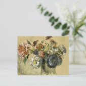 Eugene Delacroixポストカードによる花束 ポストカード (スタンド正面)