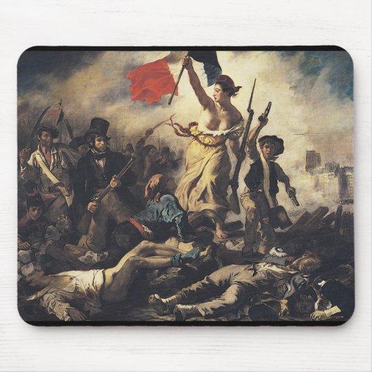 Eugene Delacroix著人々を導く自由 マウスパッド (正面)
