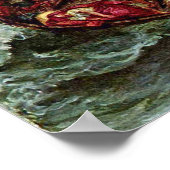 Eugene Delacroix – ガリラヤの海のキリスト ポスター (角)