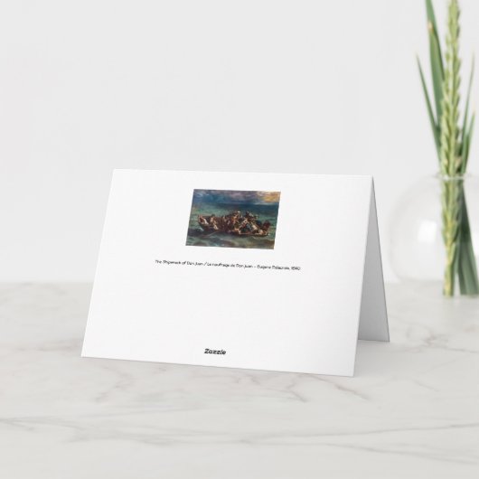 Eugene Delacroix – ドンファンの難破船 カード (裏面)