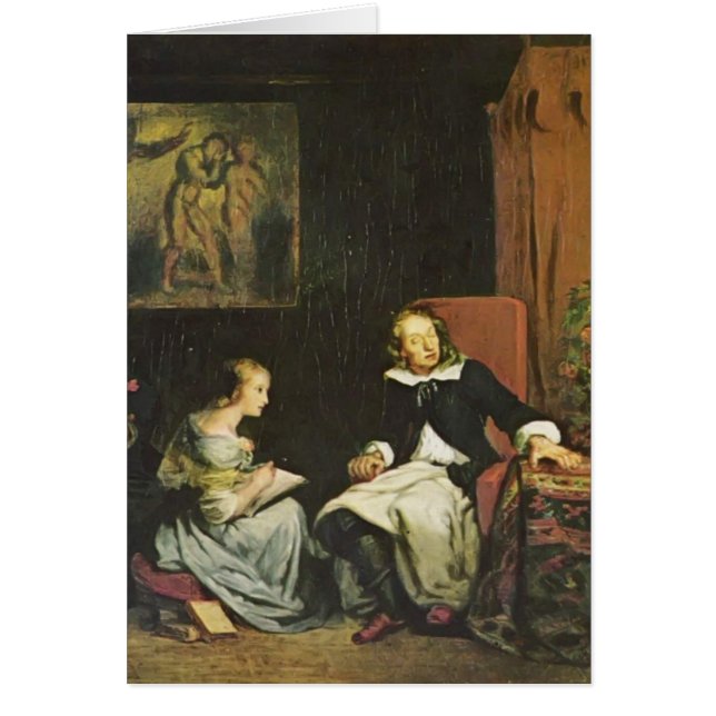 Eugene Delacroix: ミルトンは彼の娘に定まりました (正面)