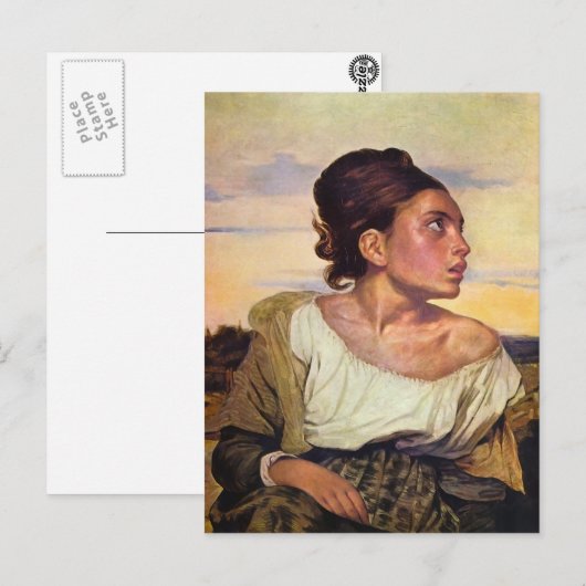 Eugène Delacroix -墓地の孤児 ポストカード (正面/裏面)