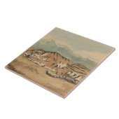 Eugene Delacroix -王室のなトラ タイル (側面)