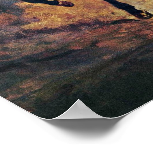 Eugene Delacroix - Combat of Giaour and Pasha ポスター (角)