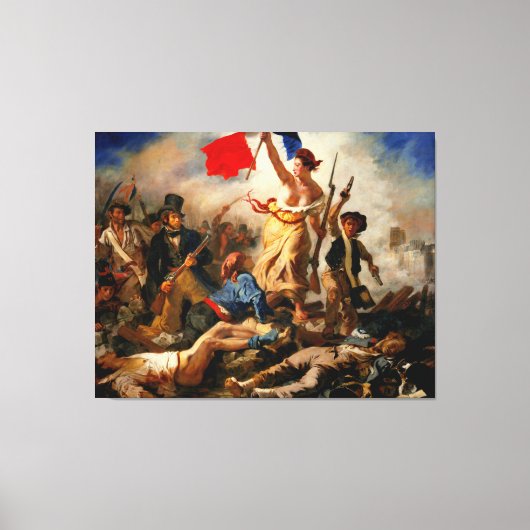 EUGENE DELACROIX Liberty Leading the People 1830 - キャンバスプリント (正面)