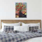 Eugene Henri Paul Gauguin – 花と猫 キャンバスプリント (インサイチュ (寝室))