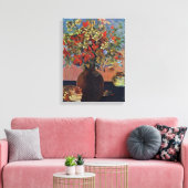 Eugene Henri Paul Gauguin – 花と猫 キャンバスプリント (インサイチュ (リビング))