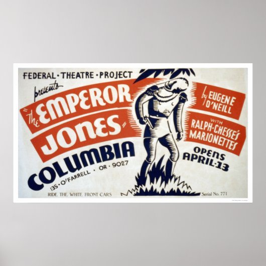 Eugene ONeill Emperor 1937 WPA ポスター (正面)