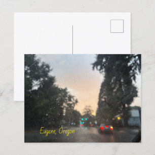 Eugene Oregonはがきノートカードカード雨天日 ポストカード